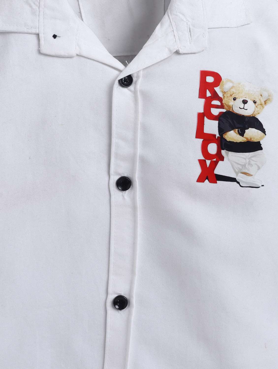 boys solid collared long sleeve shirt - 22027047 -  Standard Image - 3