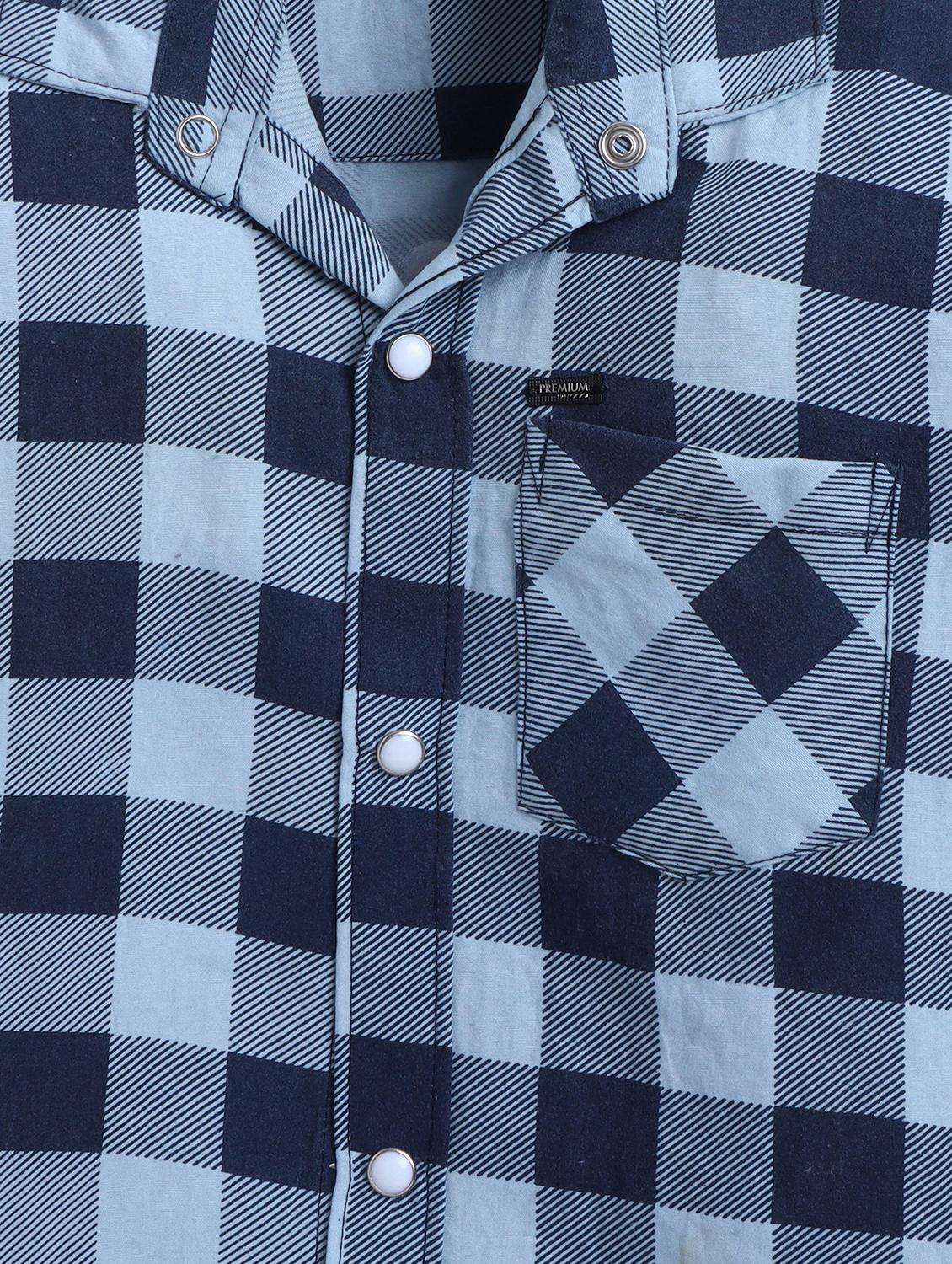 boys checkered collared long sleeve shirt - 22027048 - Standard Image - 3
