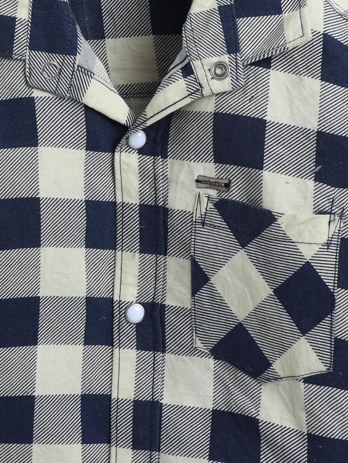 boys checkered collared long sleeve shirt - 22027050 - Standard Image - 3