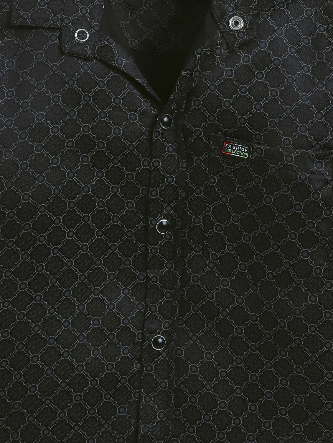 boys printed collared long sleeve shirt - 22027054 -  Standard Image - 3