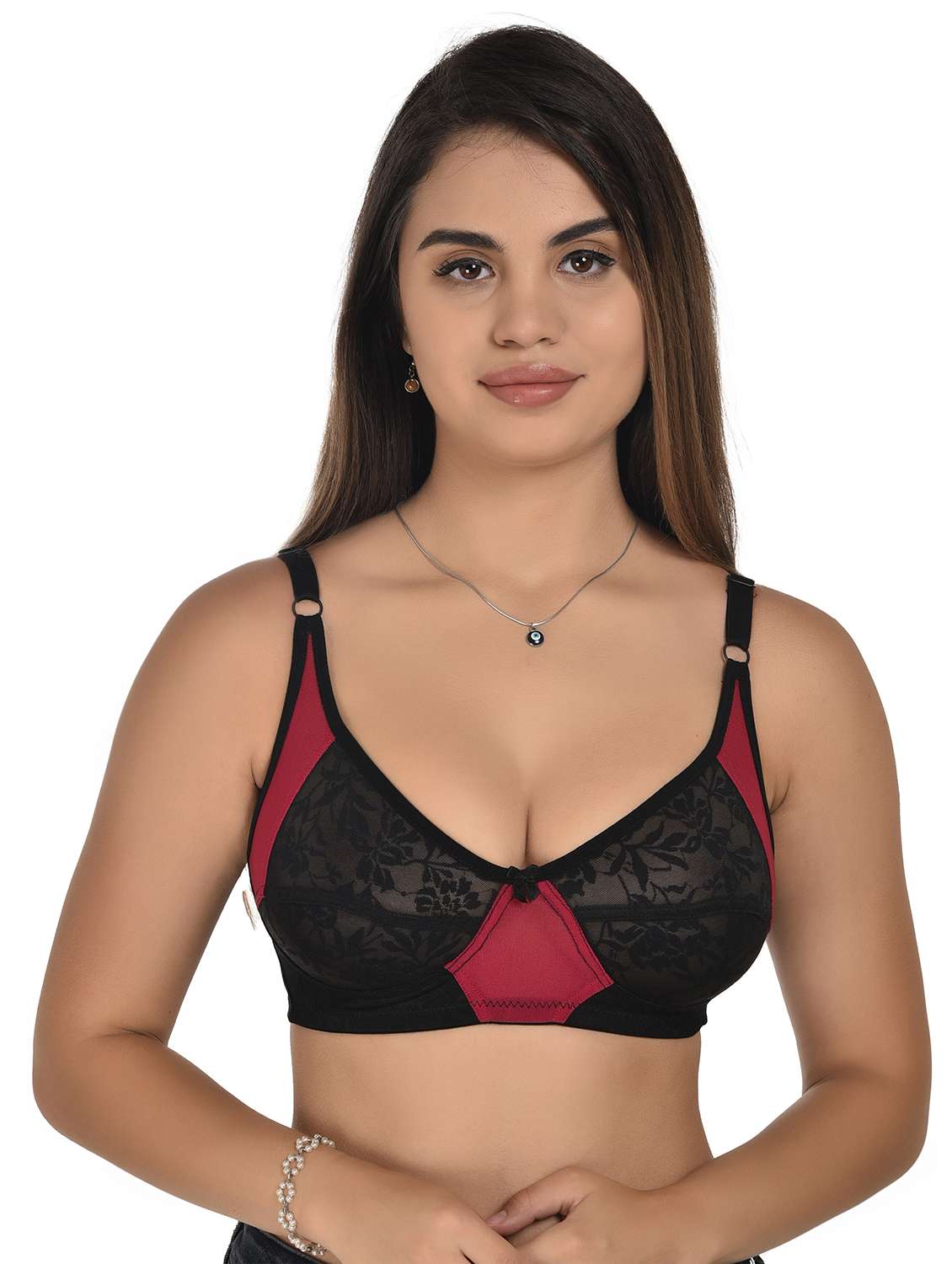 cotton lace regular full coverage bra