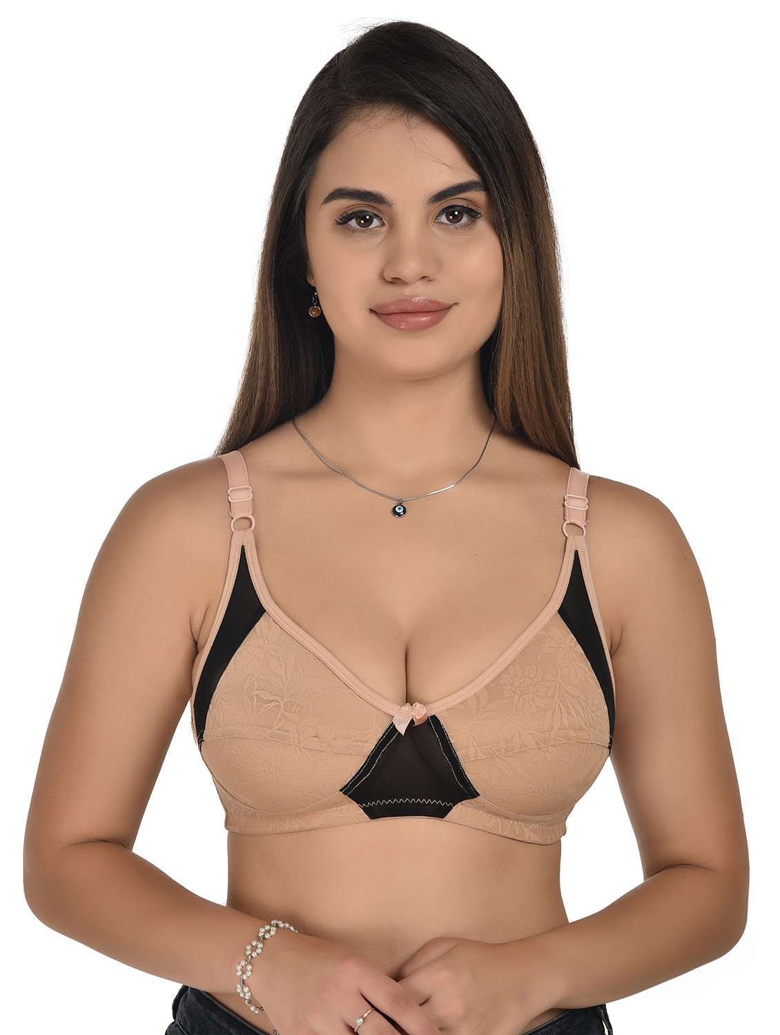 multi colored cotton tshirt bra