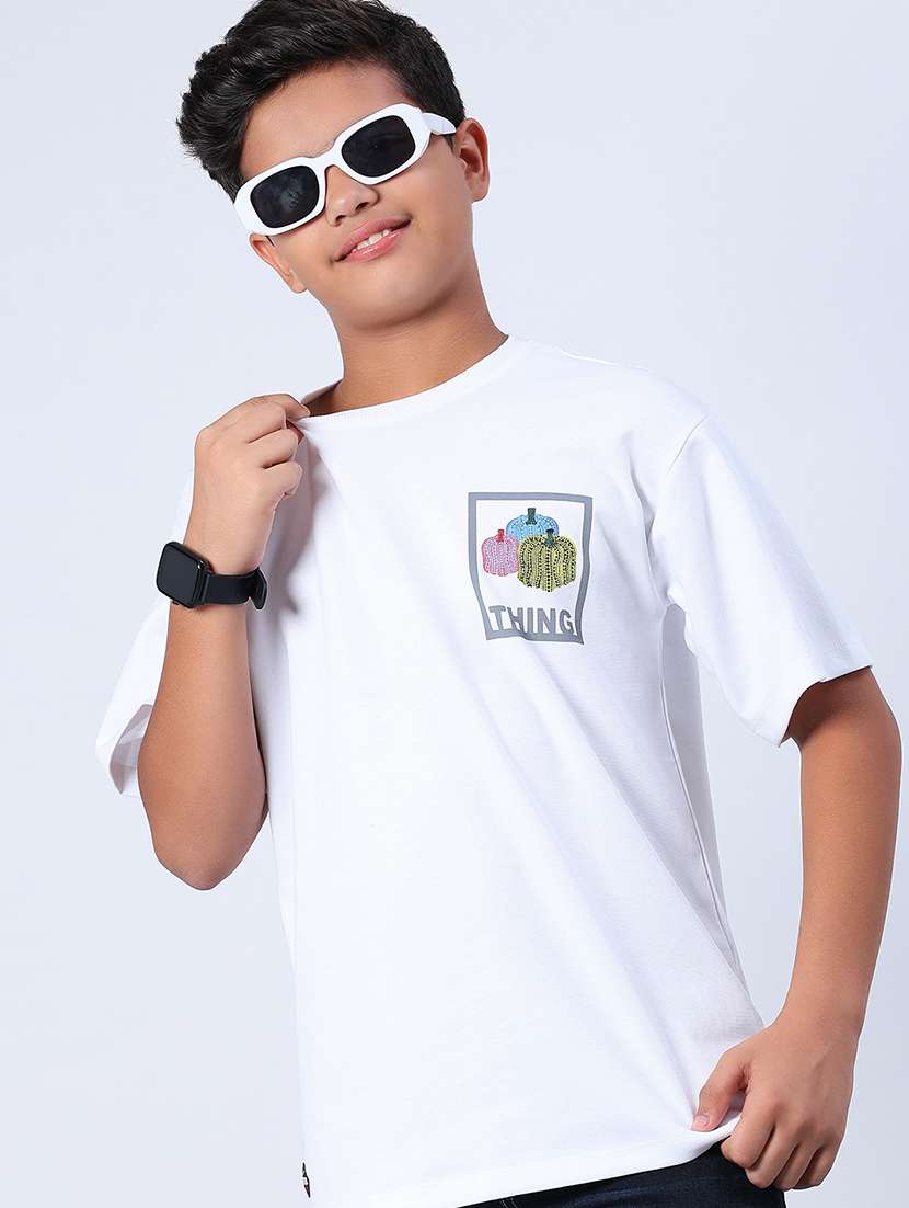 boys printed short sleeve relaxed fit t-shirt
