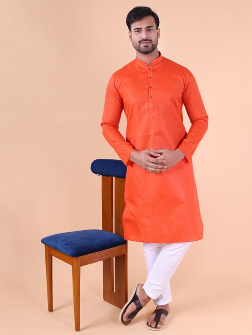 men solid mandarin neck kurta pyjama ethnic wear set - 22027373 -  Standard Image - 0