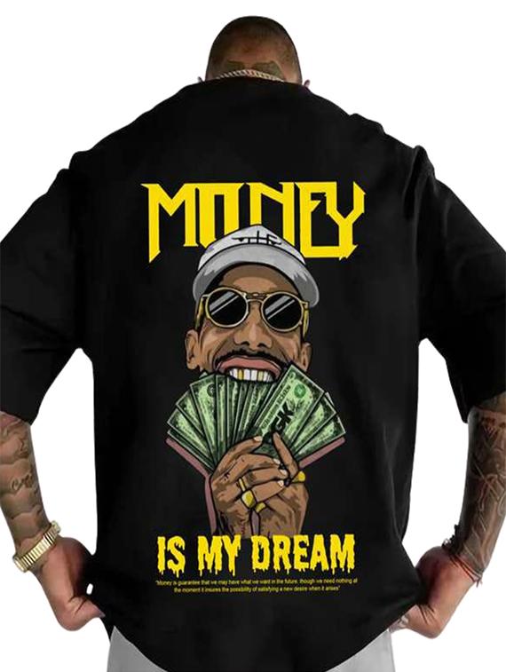 men back & front print short sleeve oversized t-shirt - 22027429 -  Zoom Image - 0