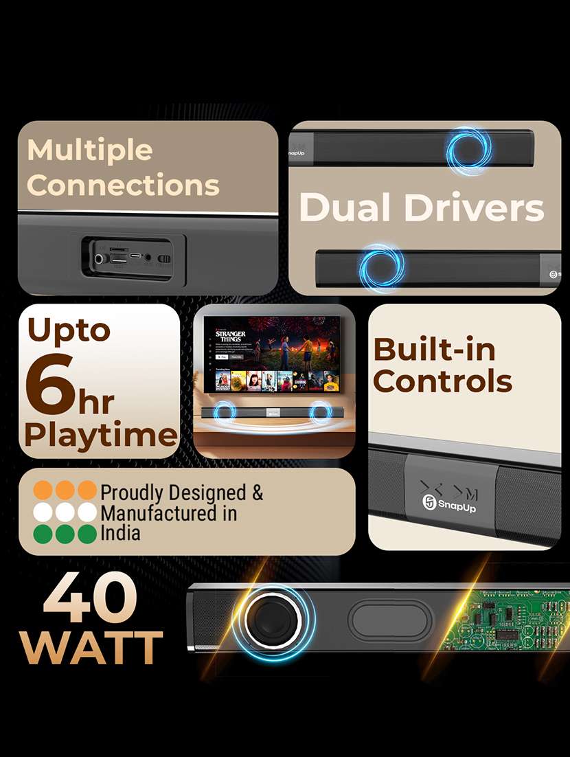 snapup boom max sound bar (premium black) - 22027647 -  Standard Image - 5