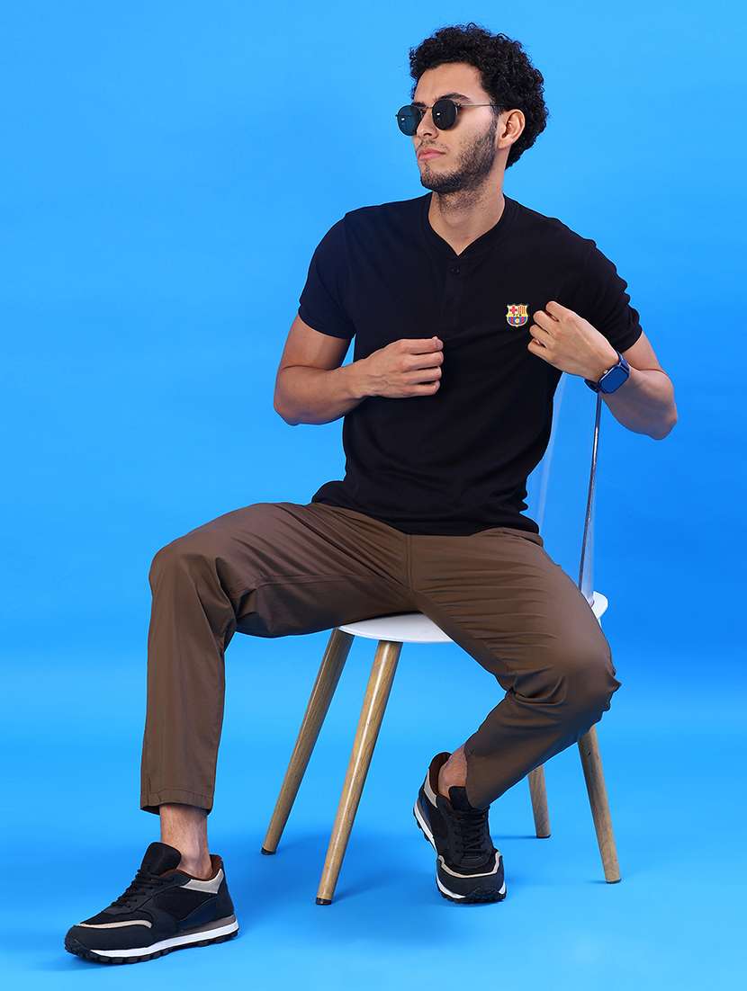 men solid short sleeve regular fit t-shirt - 22027783 -  Standard Image - 3