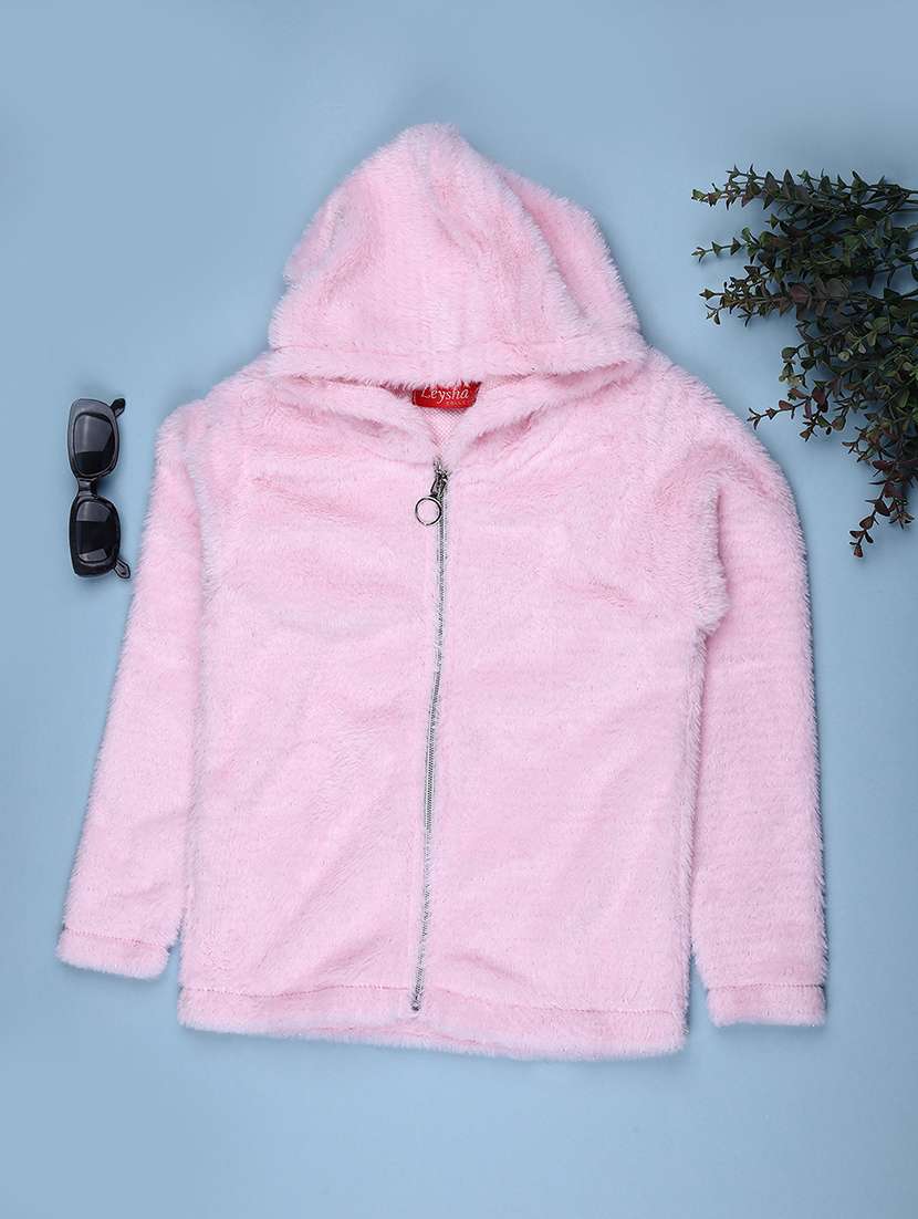 girls solid long sleeve sweatshirt