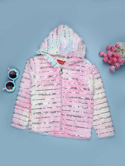 girls printed long sleeve hooded sweatshirt - 22027916 -  Standard Image - 0