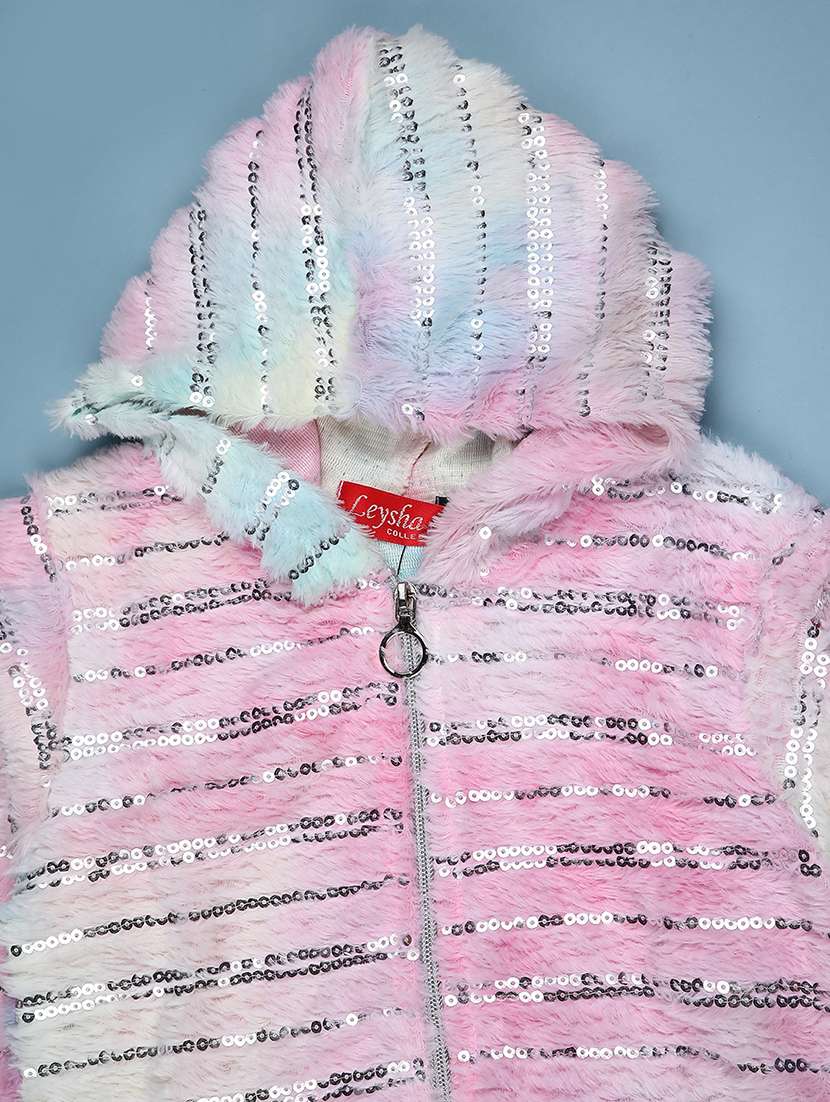 girls printed long sleeve hooded sweatshirt - 22027916 -  Standard Image - 3