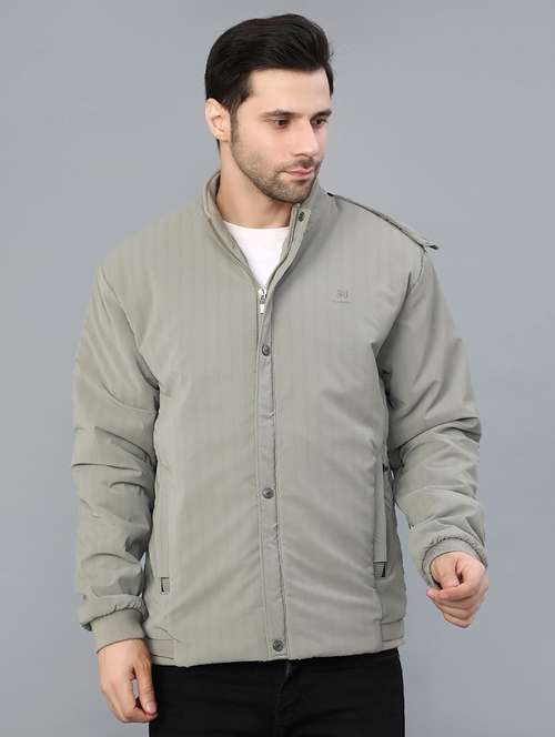 men striped long sleeve lightweight bomber jacket - 22027925 -  Standard Image - 0