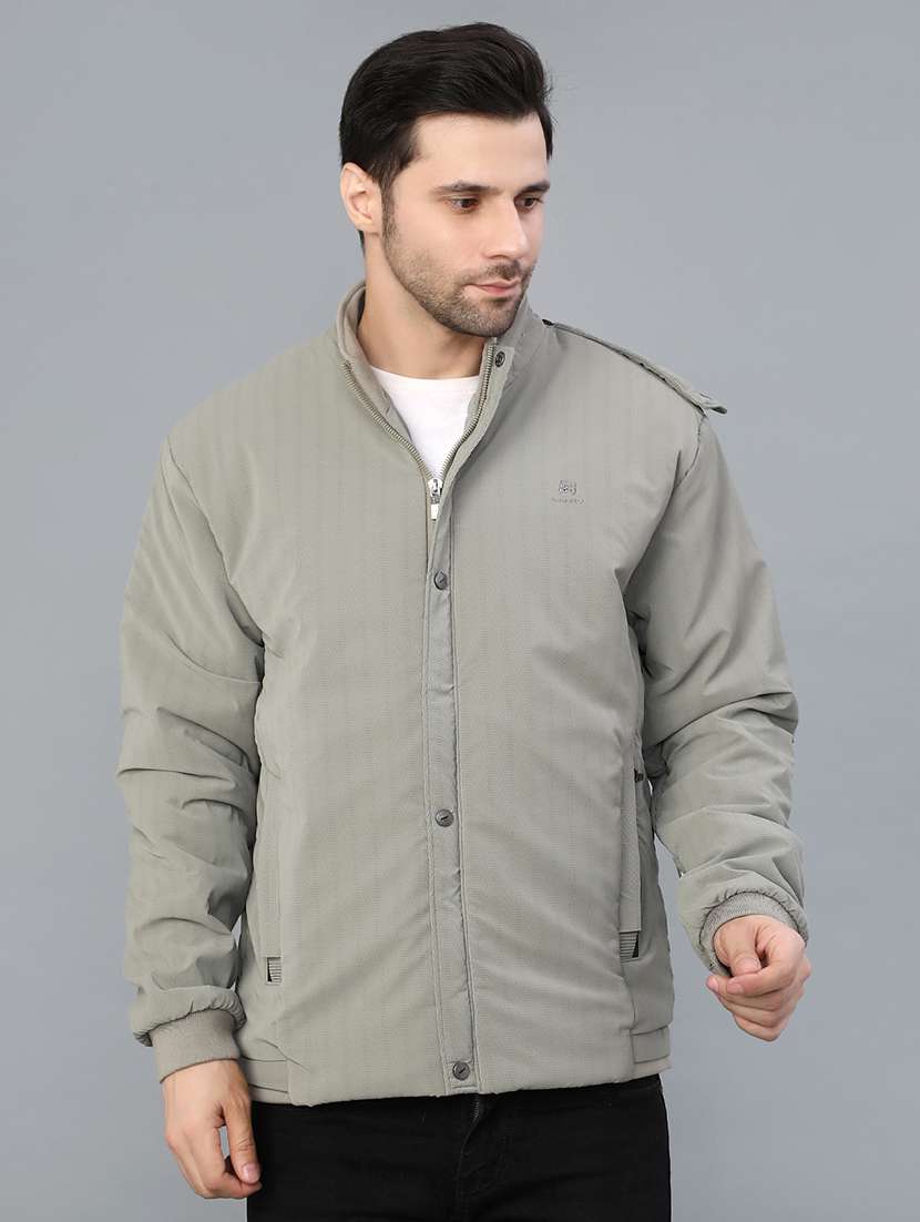 men striped long sleeve lightweight bomber jacket - 22027925 -  Zoom Image - 0
