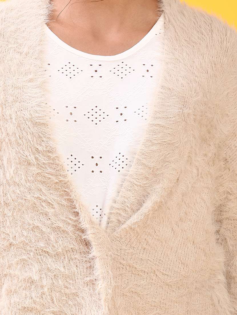 women solid long sleeve cardigan - 22027975 -  Standard Image - 5