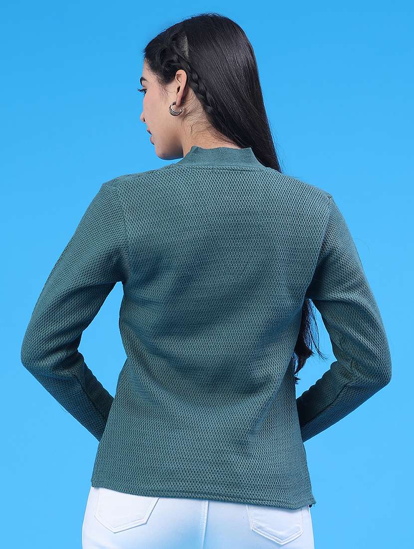 women self design long sleeve cardigan - 22027979 -  Standard Image - 3