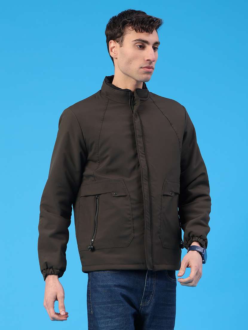 men solid long sleeve bomber jacket - 22027992 -  Standard Image - 3