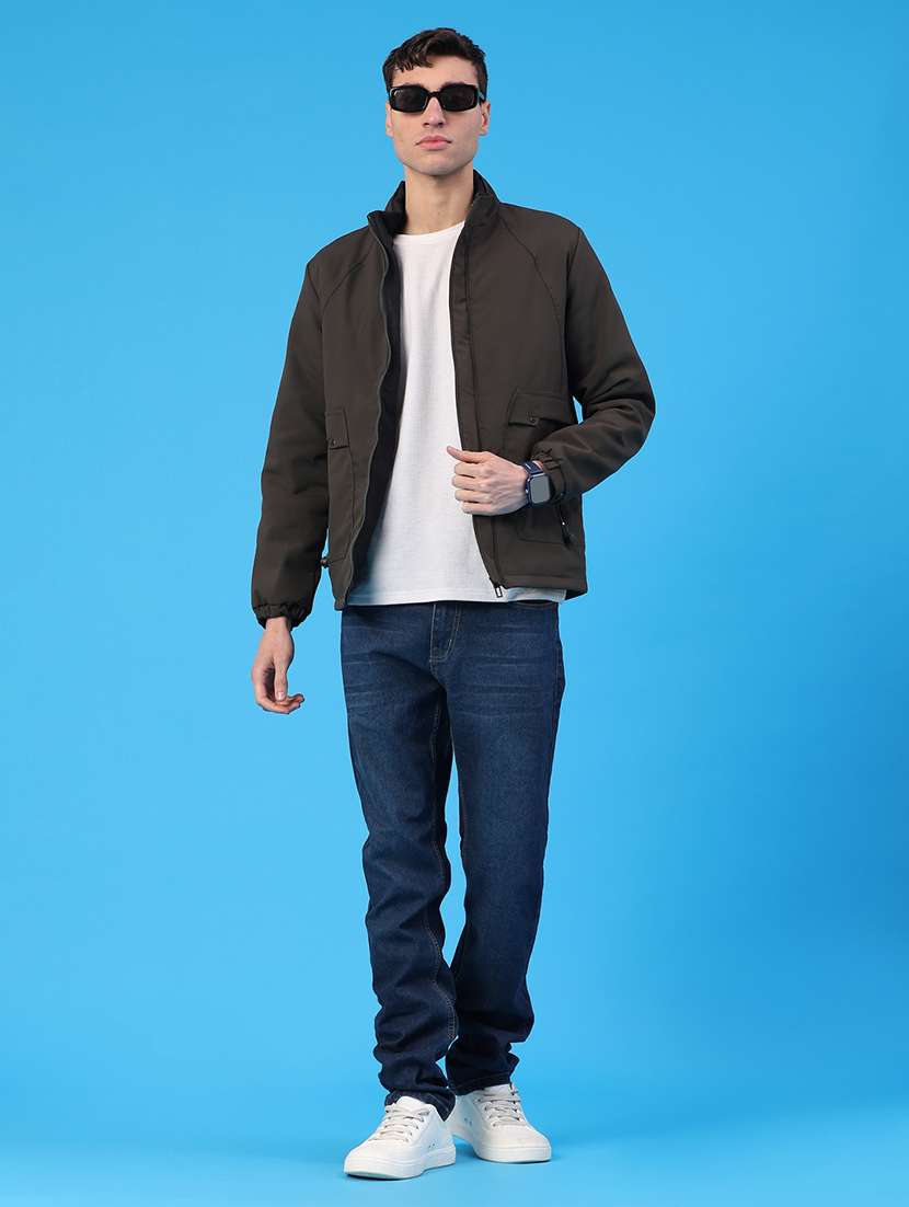 men solid long sleeve bomber jacket - 22027992 -  Standard Image - 5