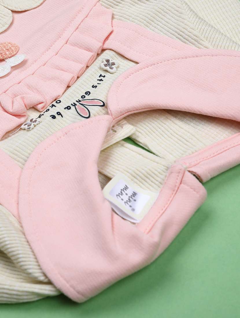 girls solid  round neck full length set - 22028032 -  Standard Image - 3