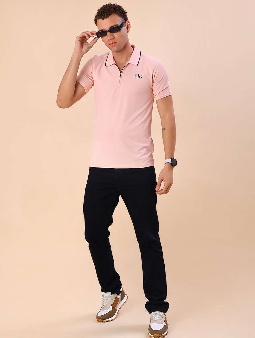 men solid short sleeve regular fit polo t-shirt - 22028054 -  Standard Image - 3