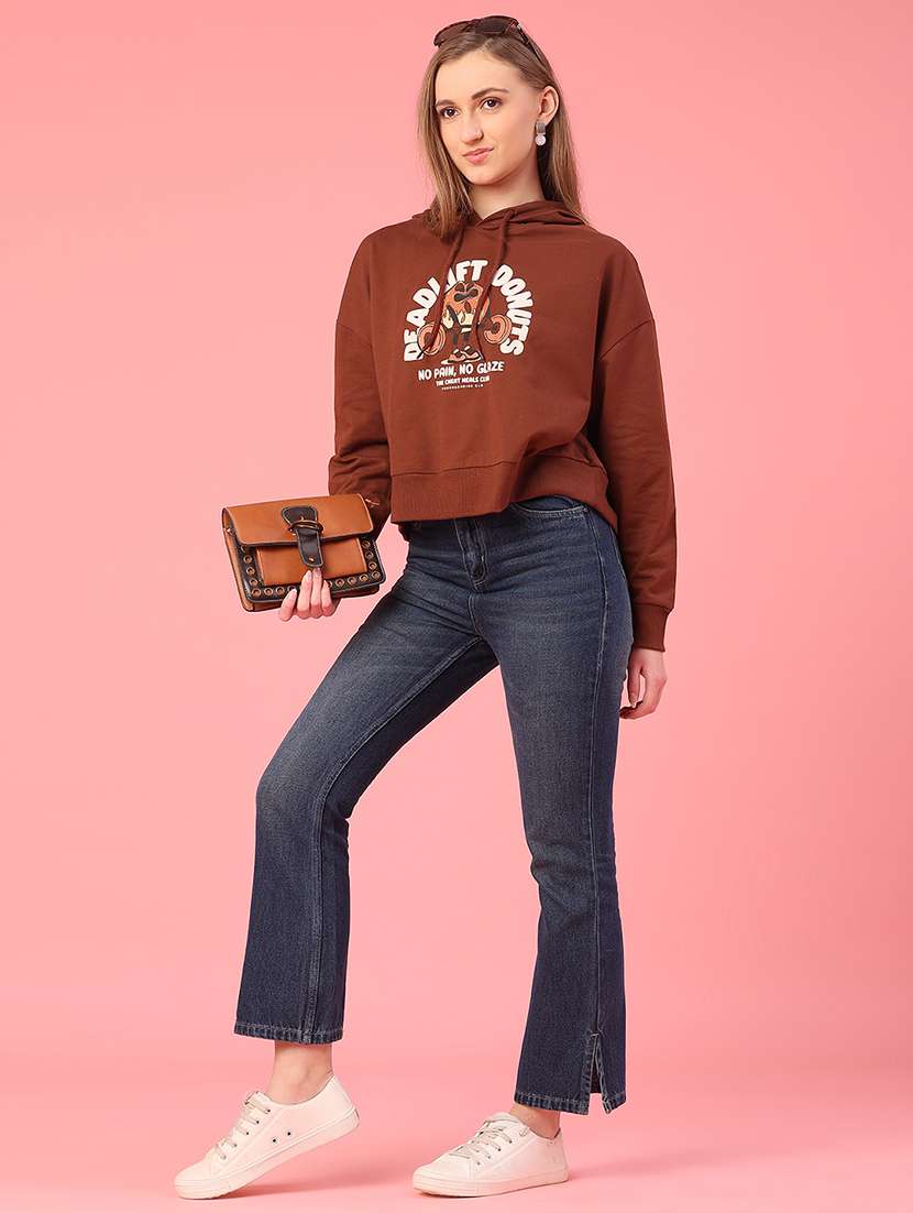 women solid mid rise bootcut jeans - 22028059 -  Standard Image - 5