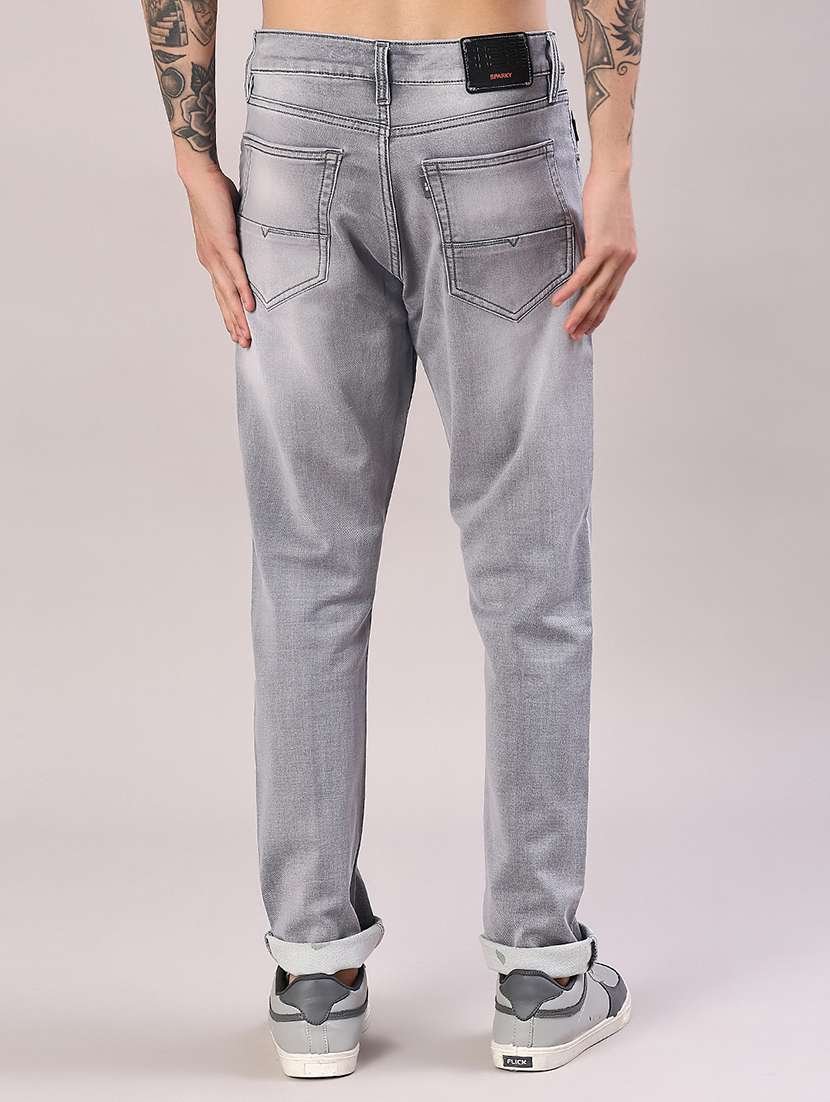 men washed mid rise full length jeans - 22028105 -  Standard Image - 3