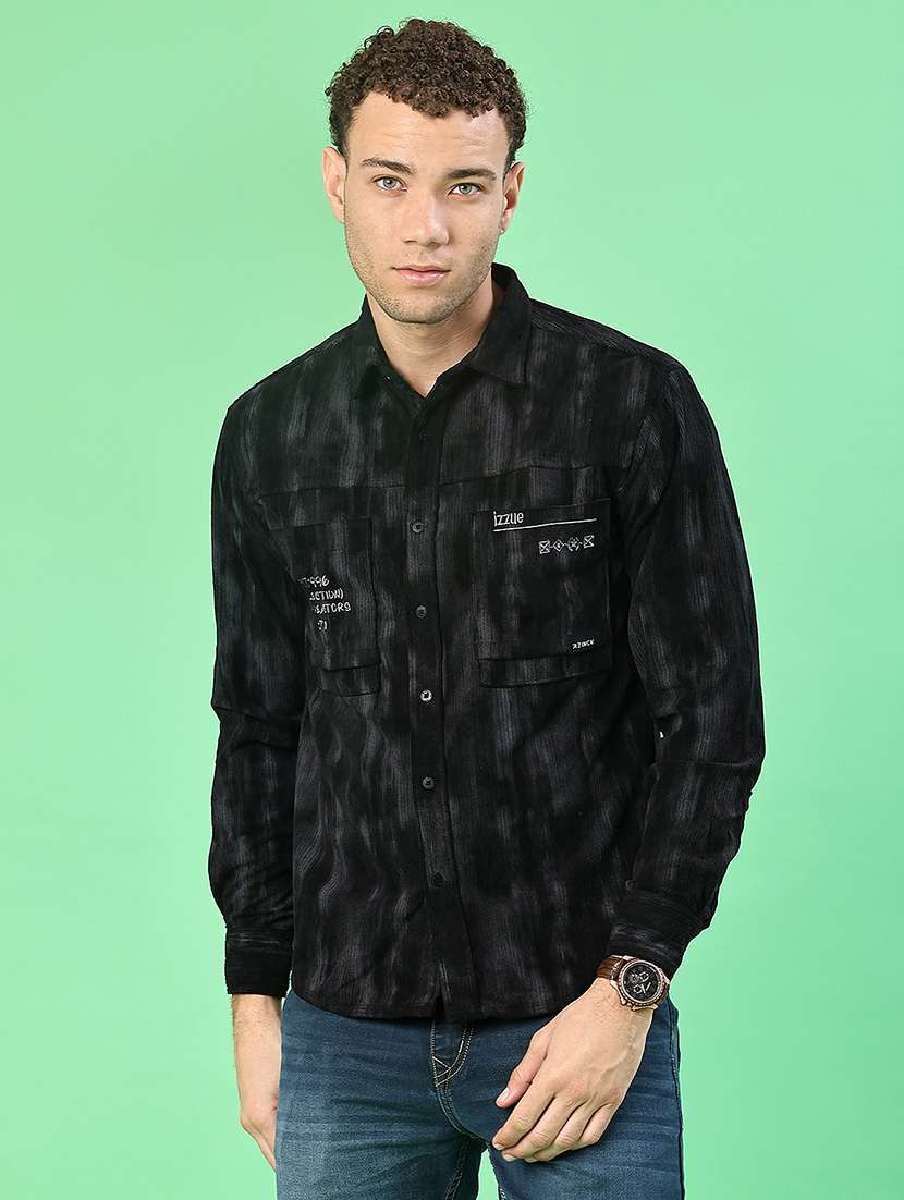 men printed long sleeve regular fit casual shirt - 22028149 -  Zoom Image - 0