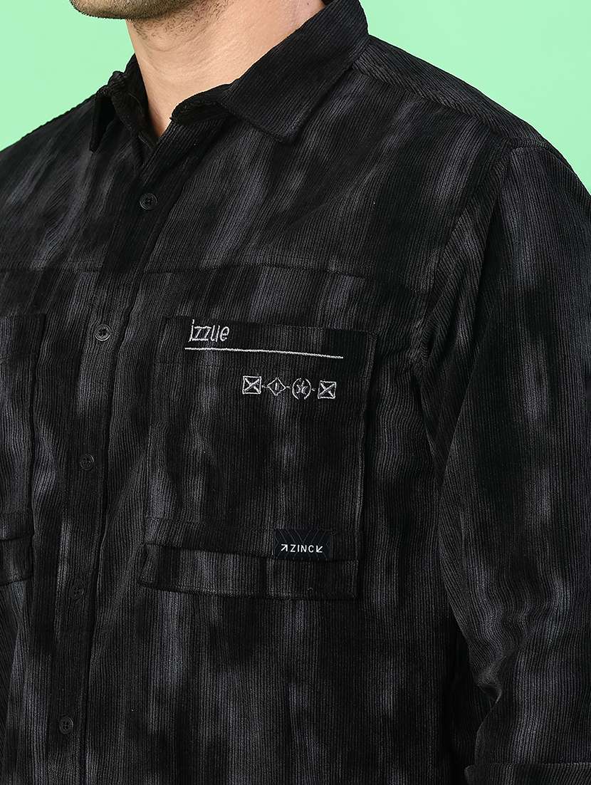 men printed long sleeve regular fit casual shirt - 22028149 -  Standard Image - 5