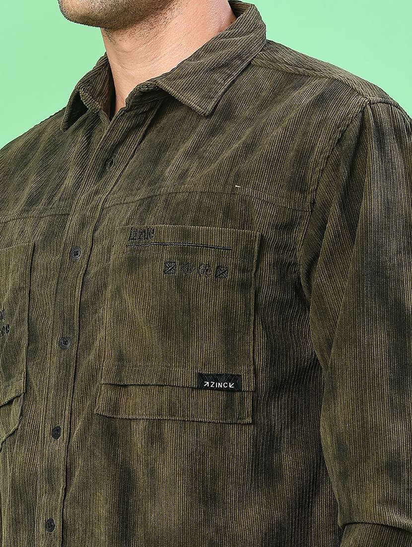 men printed long sleeve regular fit casual shirt - 22028200 -  Standard Image - 5