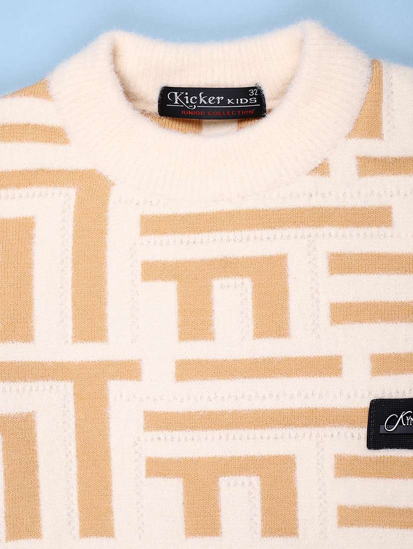 boys self design long sleeve sweater - 22028217 -  Standard Image - 3