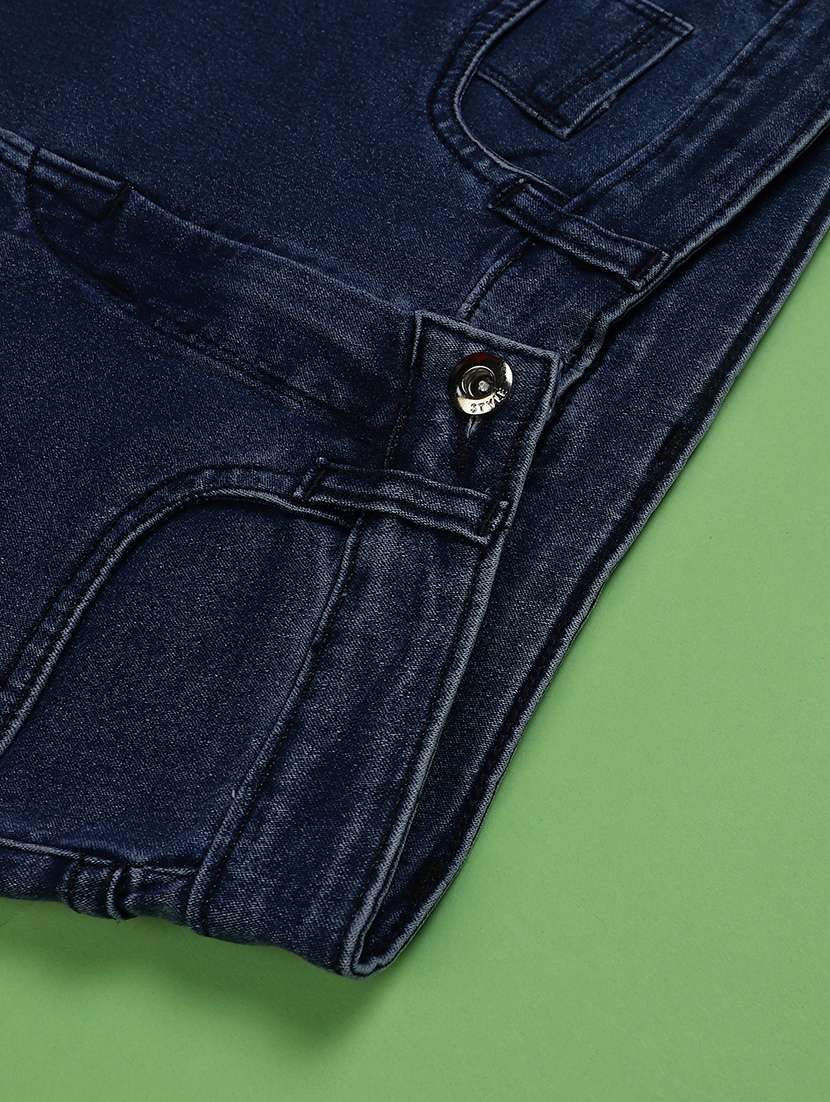 girls plain mid rise relaxed fit jeans - 22028249 -  Standard Image - 3