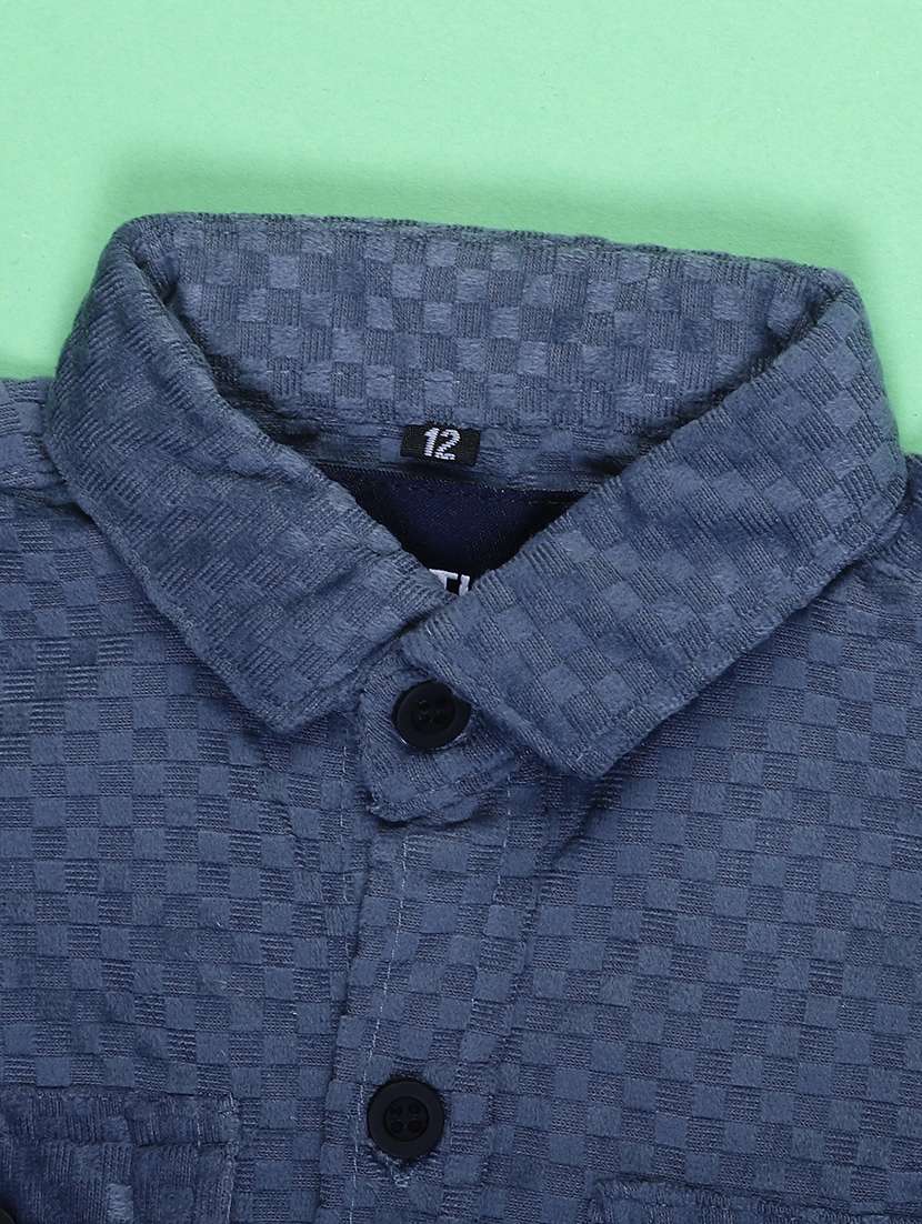 boys self design long sleeve casual shirt - 22028308 -  Standard Image - 3