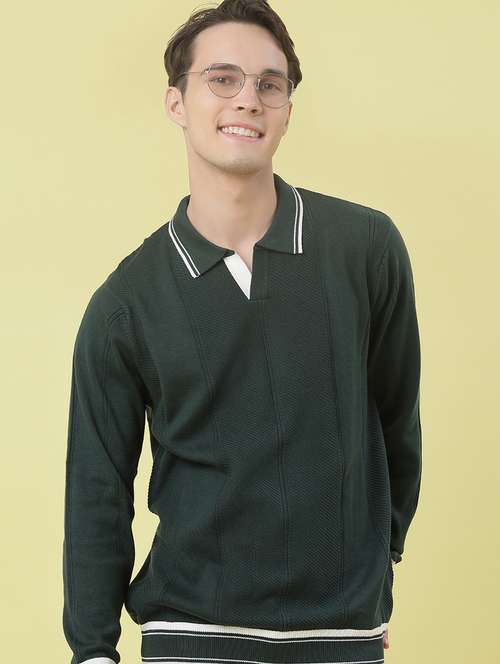 men self design long sleeve regular fit pullover  - 22028314 -  Standard Image - 0