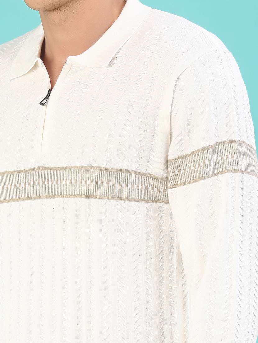 Men Self Design Long Sleeve Regular Fit Pullover - 22028316 -  Standard Image - 3