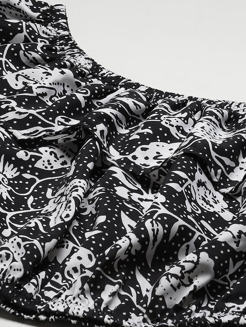 women printed off shoulder crop top - 22028463 - Standard Image - 3