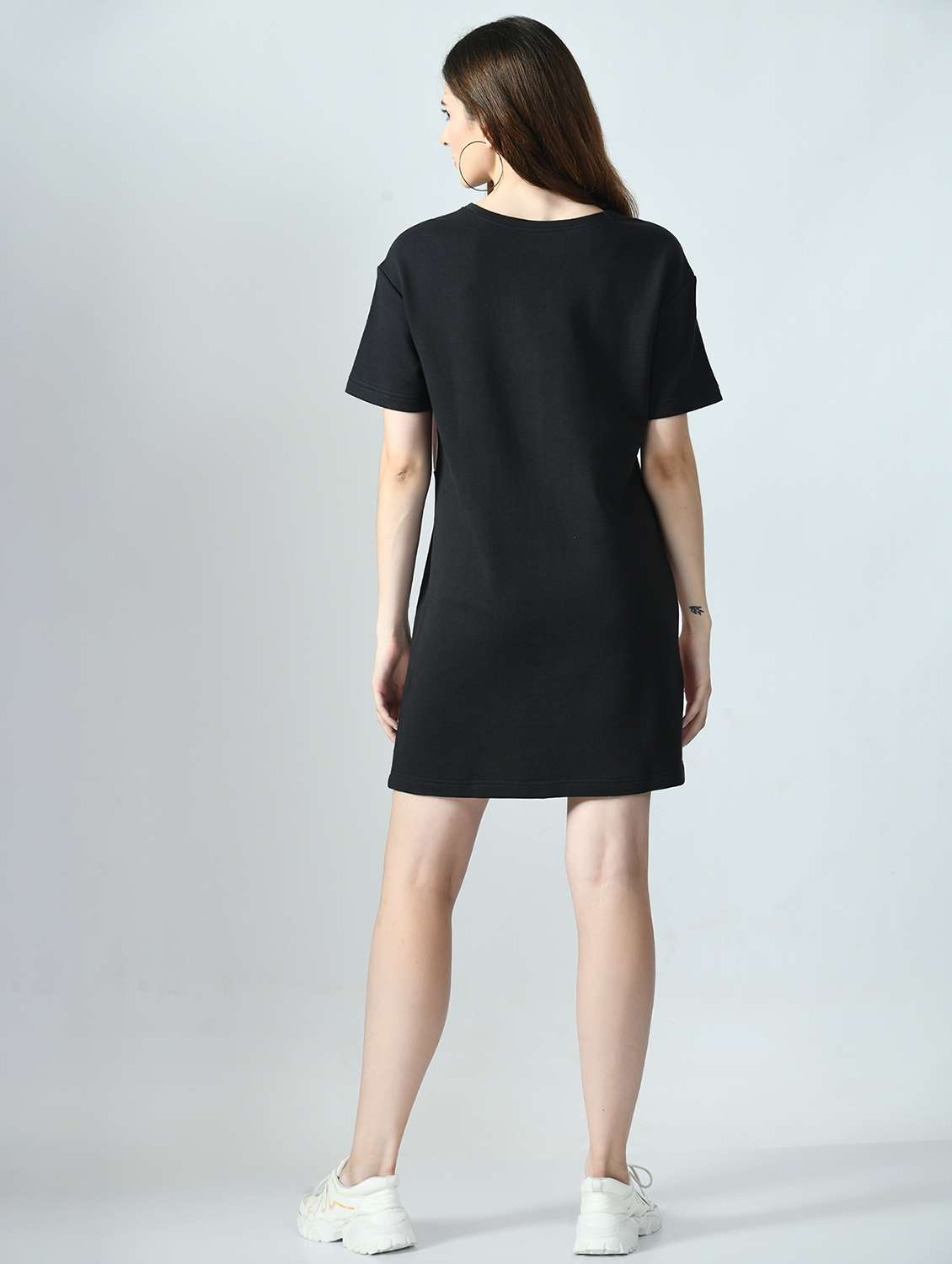 women color blocked short sleeve t-shirt dress - 22028650 -  Standard Image - 3