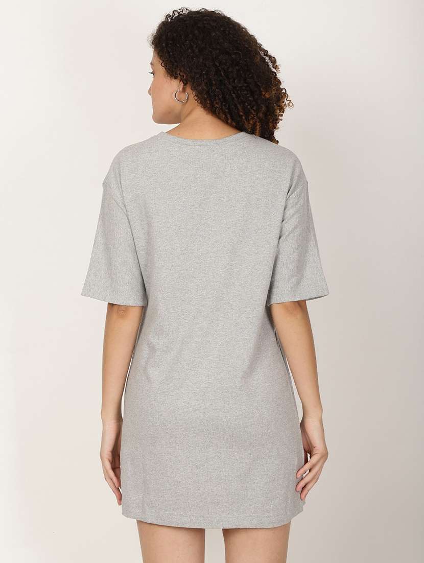 women printed short sleeve t-shirt dress - 22028663 -  Standard Image - 3