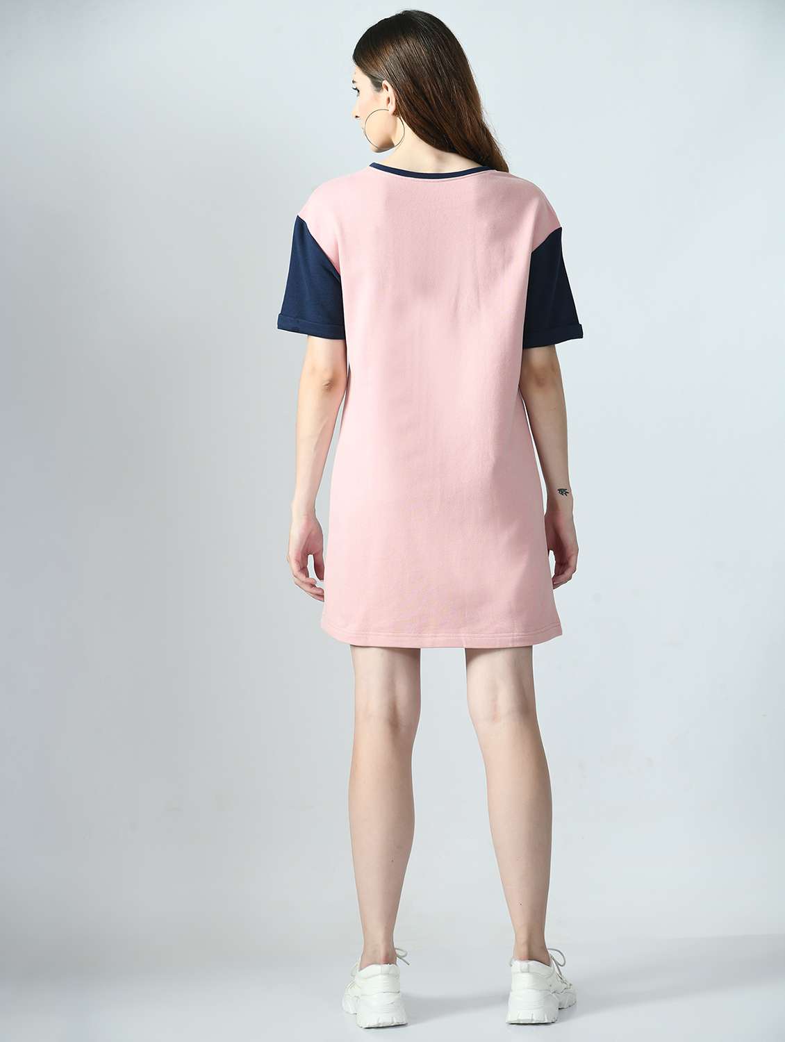 women color blocked short sleeve dress - 22028729 - Standard Image - 3