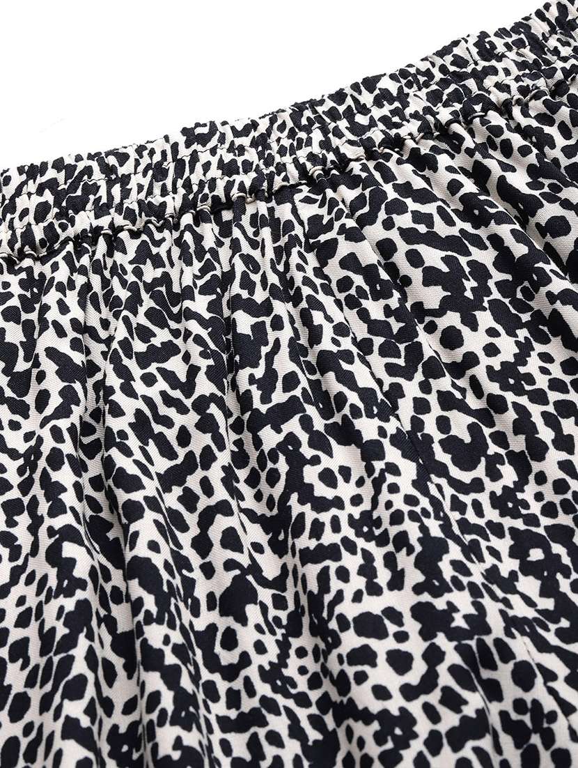 women animal print mid rise lounge wear pajama - 22028800 -  Standard Image - 3
