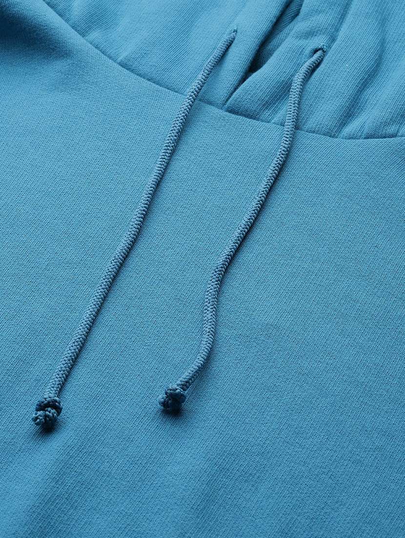 women solid long sleeve hooded sweatshirt - 22028949 -  Standard Image - 3