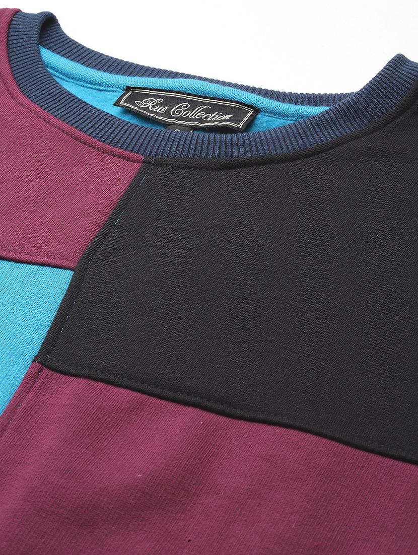women color blocked long sleeve sweatshirt - 22028983 - Standard Image - 3