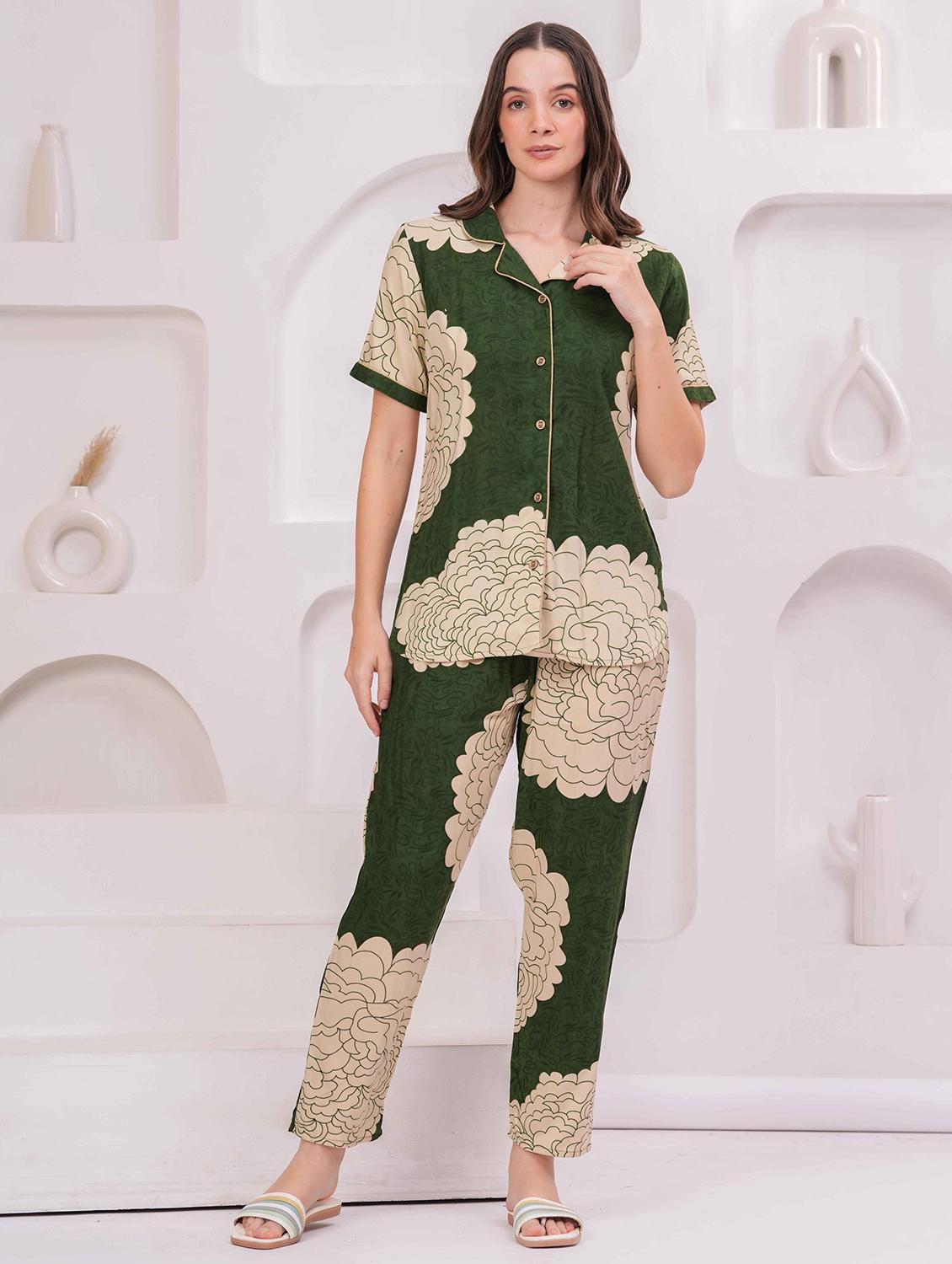 women printed nightwear pyjama set - 22029008 - Zoom Image - 0