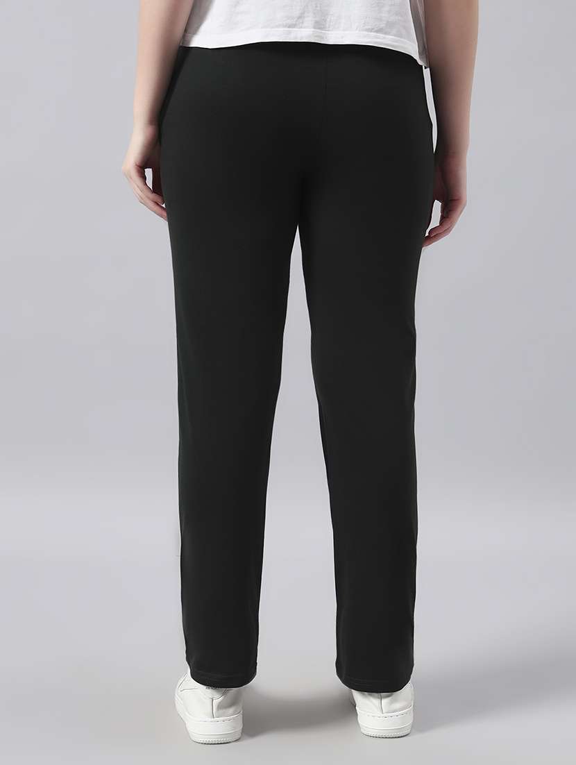 women solid mid rise regular fit track pant - 22029041 -  Standard Image - 3