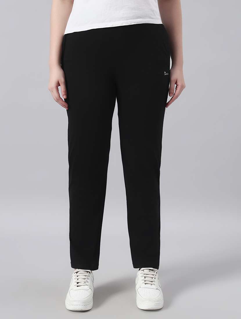 women solid mid rise regular fit track pant - 22029044 - Zoom Image - 0