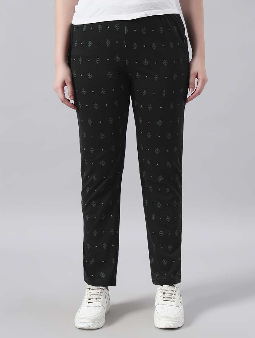 women printed mid rise regular fit track pant - 22029045 - Zoom Image - 0