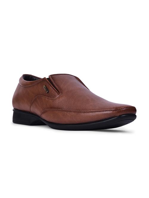men solid slip on formal shoes - 22029099 - Standard Image - 0