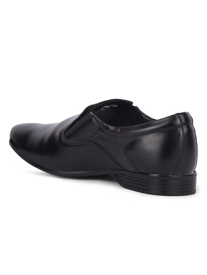 men solid slip on formal shoes - 22029102 - Standard Image - 3