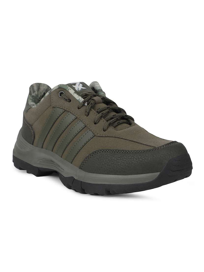 men olive lace up sport shoe