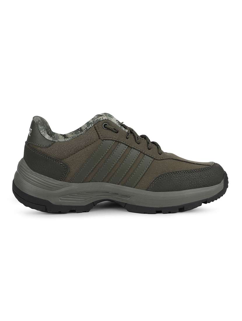 men olive lace up sport shoe - 22029132 -  Standard Image - 3