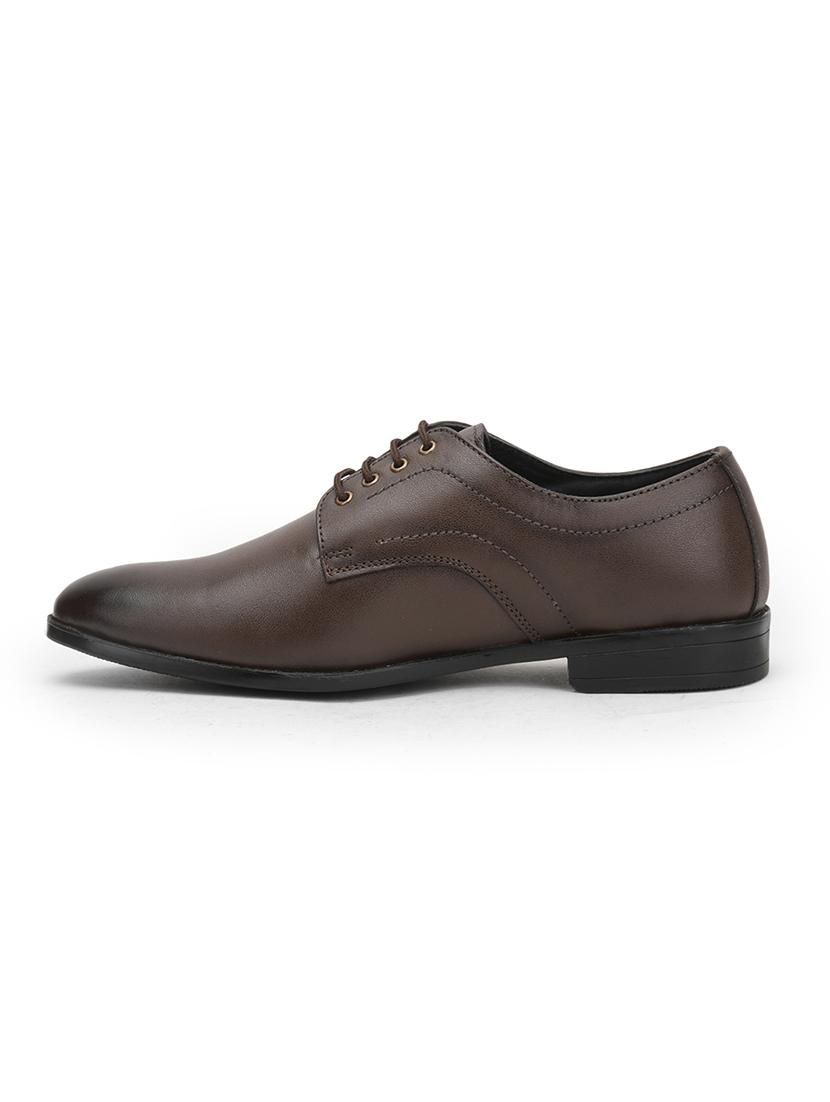 men brown lace-up derby - 22029186 - Standard Image - 3