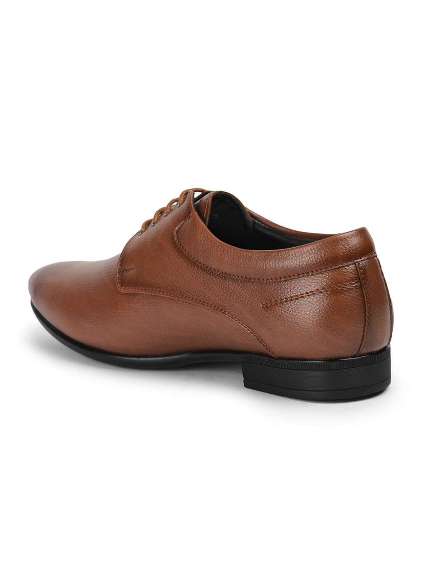 men tan lace-up derby - 22029188 -  Standard Image - 3