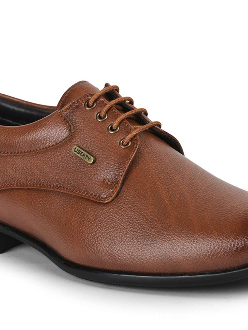 men tan lace-up derby - 22029188 -  Standard Image - 5